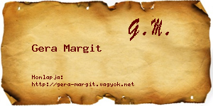 Gera Margit névjegykártya